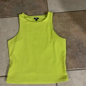 Express Body Contour Vibrant Yellow Sleeveless Top